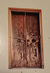 Retro Door Cardstock Sticker, 10PCS Vintage Courtyard Ephemera for Scrapbooking