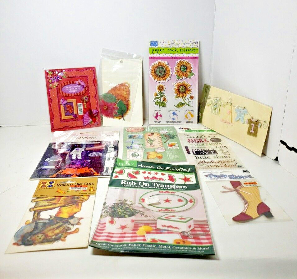 Scrapbooking Cardmaking Stickers Crafts Space Vellum Rub On Dimensional 10 Pks
