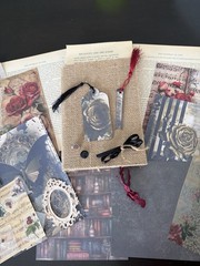 Gothic Junk Journal Kit with Journal Ephemera Bundle Vintage Dark Academia