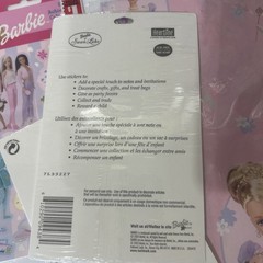 Vintage Barbie Party Lot Stickers Gift Wrap Party Favors Notepad Unused Y2K 2000