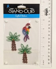Palm Trees & Parrot Quilled Scrapbooking Stickers By Provo Crafts Stand-Outs