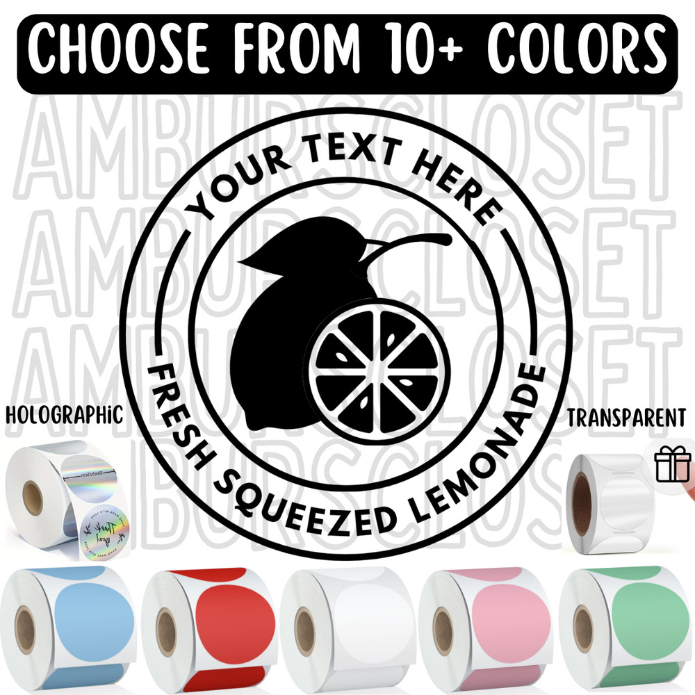 40 CUSTOM LEMONADE STICKERS 2″ LABELS SMALL BUSINESS SCRATCH RESISTANT