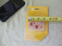 stickers MINI crystals LOVE HEARTS red 2 sheets phone bling decorate your device