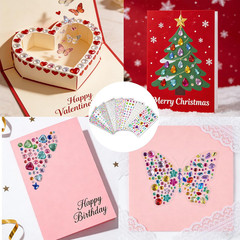 Gem Stickers for Crafts, 7386Pcs Self-Adhesive Rhinestone Acrylic Sticker Gems f