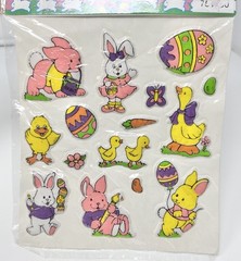 Lot 3 Packages Of Vintage Puffy Stickers Disney Mickey Goofy Pluto & Easter Read