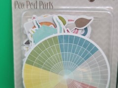 Jillibean Soup Shades Color Pea Pod Parts Die Cut Card Stock Hampton Art 2 PACK
