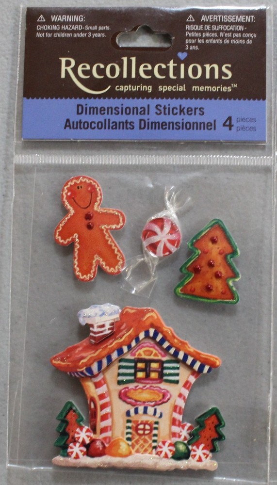 New Recollections scrapbook stickers Christmas gingerbread house candy cookie