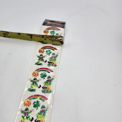 NEW VTG ST PATRICKS DAY SandyLion holographic stickers Leprechaun Prismatic