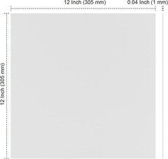50 Sheets 12 X 12 Inch White Chipboard, 1MM Thick Medium Weight Chipboard Sheets