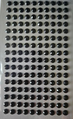CraftbuddyUS 160pcs x 5mm BLACK Self Adhesive Rhinestone Gems, DIY Craft
