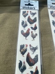 Roosters, scrapbook sticker, 3 sheets In Each Page Lots Of 2 Pages