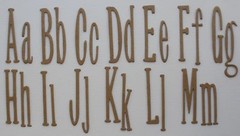 2″ – SLIM FONT – Narrow Uppercase & Lowercase Chipboard Letters – 114 Pieces