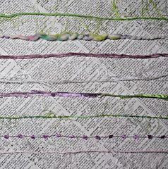 Fiber Art Yarn Journal Scrapbook Mixed Media Gift Wrap 24 Yds «Lilly Pond»