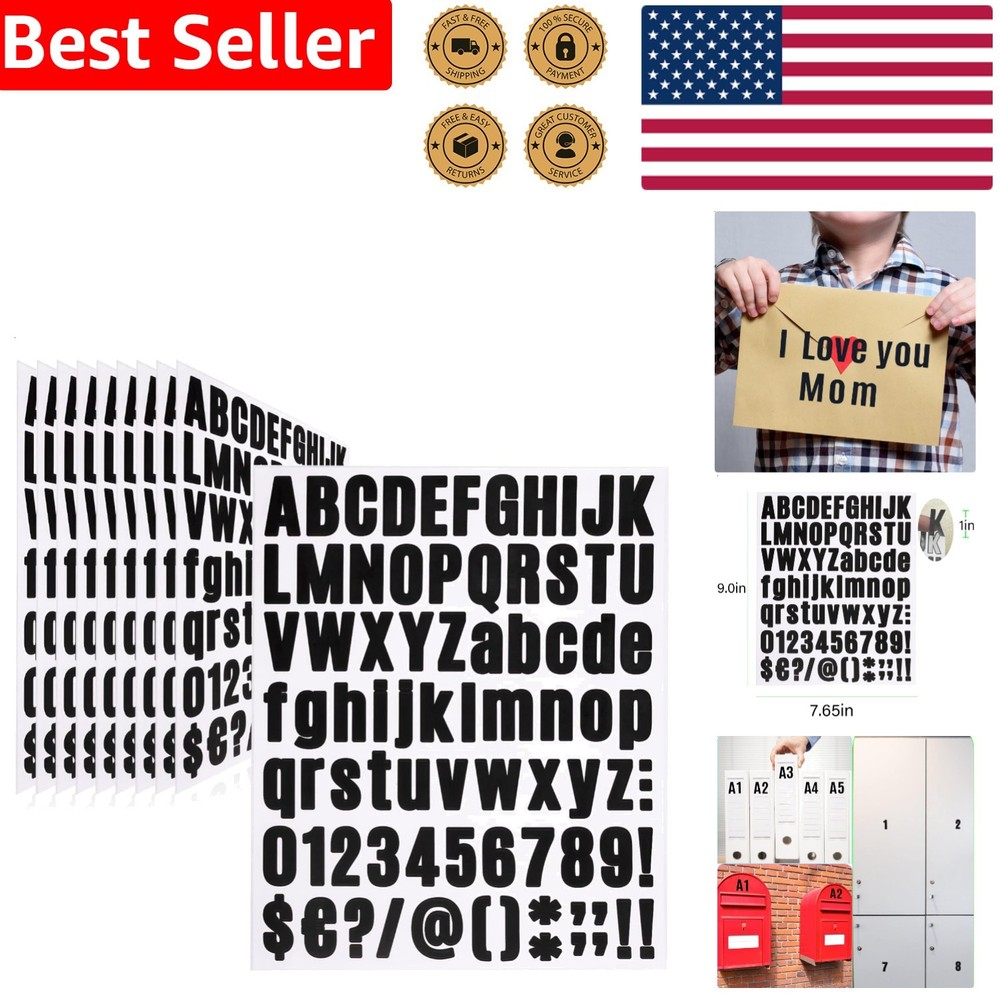 Self-Adhesive Fade Resistant Door Window Address Sign