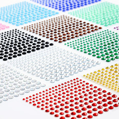 Rhinestone Stickers 2478Pcs Self Adhesive Facial Gem Stickers,4 Sizes 15 Colors