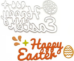 Happy Easter Die Cut for Card Making Blessing Word Metal Cutting Dies Congratula