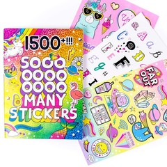 Just My Style® 1500 Sticker Book by Horizon Group USA, Fun Craft Stickers, Cute