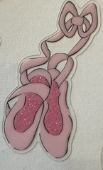 PRIMA BALLERINA Glitter Mylar Stickers(7pc)Paper Studio…Pointe Toes…Card Making…