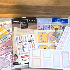 Vintage 90s Baby Girl Scrapbooking Embellishments Sticker Sheets Titles Borders