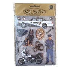 Police Officer K-9 Dog 3D Stickers New Pack Plus Extras K&C Co Scrapbook