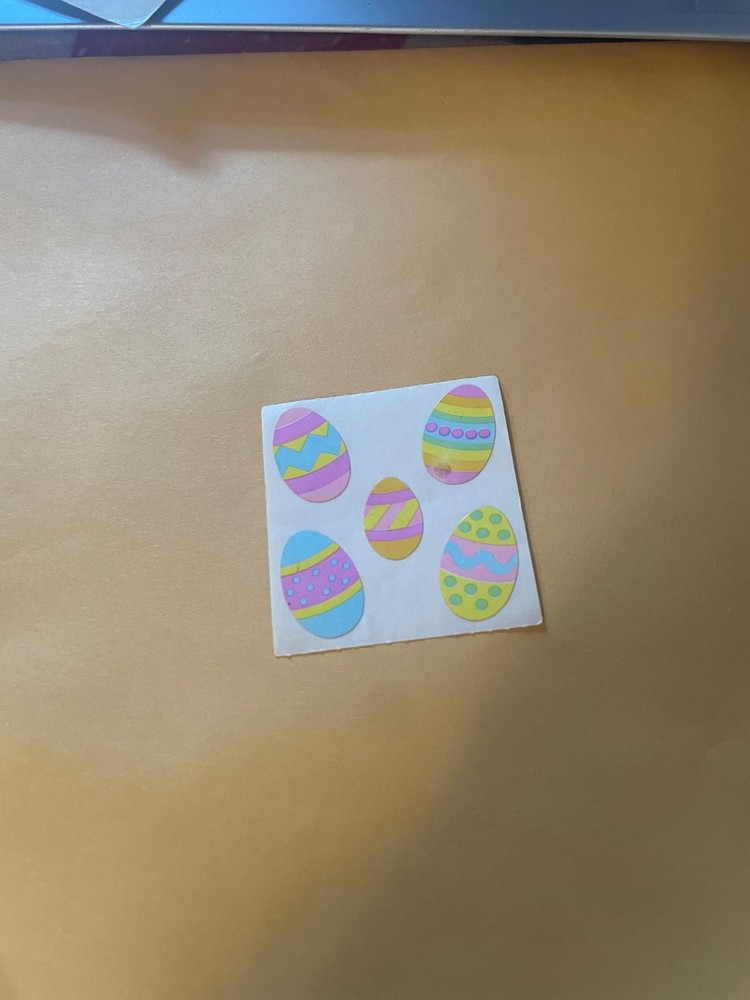 Vintage 1980s Sandylion Easter Egg Stickers