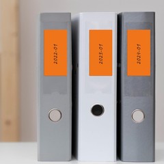 Orange Color Coding Labels 2 × 4 Inches Rectangle Vinyl Self-Adhesive Sticker…
