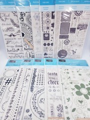 Stampin Up Rubs Ons Lot of 10: Take Note, Old Saint Nick, Love Birds, Anchored