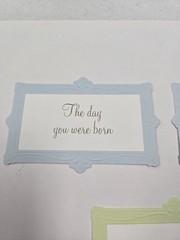 Creative Memories Set Of 11 Baby Title Scrapbook Die Cuts Blue Yellow Green