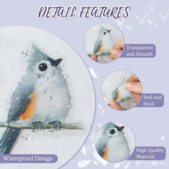 40PCS Bird Stickers, Bird Stickers Waterproof for Scrapbook Journal Laptop Gift