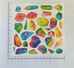 Violette Stickers Rainbow Gems Crystal Rocks Craft Planner Supply Scrapbook