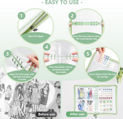 Sticker Organizer Binder Storage Book A5 Reusable Sticker Book Collecting Holder