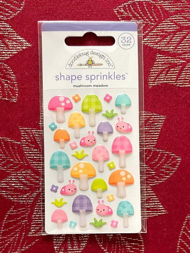 YOU CHOOSE – DOODLEBUG SHAPE SPRINKLES 3D STICKERS – HARD TO FIND & RETIRED