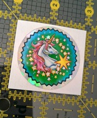 Vintage Stickers Rainbow Unicorn Prism Sticker RARE