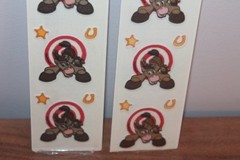 Vintage Disney Toy Story 2 BULLSEYE Fuzzy Sandylion 2 Pk Stickers New Sealed