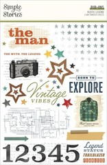 SS Rub-on Stickers Rustic Legend The Man Vintage Vibes Camera Strong Deer #’s