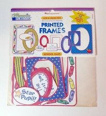 School Days Scrap Lot Paper Scraps Printed Frames Stickers Acid and Lignin Free