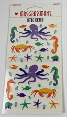 Mrs. Grossman’s Sea Creatures Stickers 3 Sheets & Dragonfly 2 Sheets NIP VTG 90s