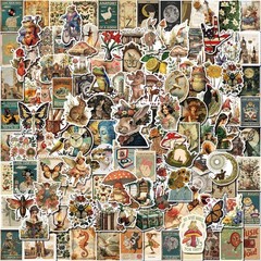 Vintage Aesthetic Stickers 300 PCS, DIY Crafts, Laptop Decal, Multicolor