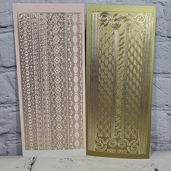 Scrapbooking Stickers Lot Gold Silver Metallic Borders Words 8 Complete Sheets