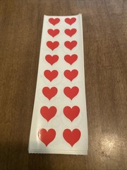 Mrs Grossman RED HEARTS Stickers vintage