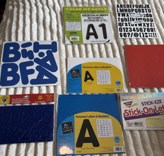 Mixed Brands Punch-out Reusable Letters & Numbers Stickers Multicolor TCR 5377