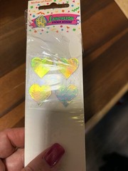 One module with original packaging Vtge sandylion mother Of Pearl Heart sticker