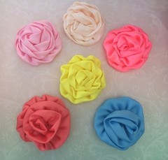 $2 POST* DIY Large Rolled Rosette Flower Embellishment Headband Handmade Craft