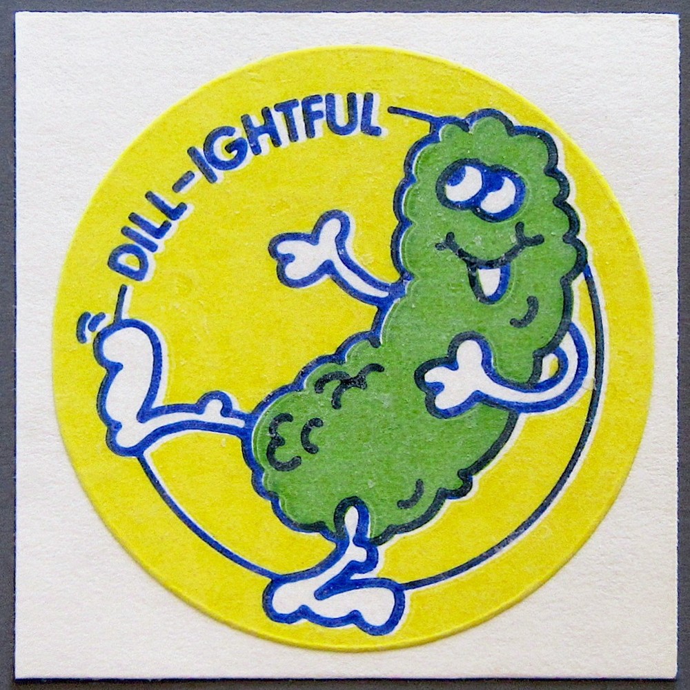 Vintage TREND Scratch and Sniff MATTE Sticker DILL PICKLE – No TM
