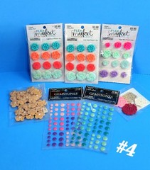HUGE SCRAPBOOK PAPER STUDIO SPARE PARTS EMBELLISHMENTS RESIN FLOWERS CROCHET GEM