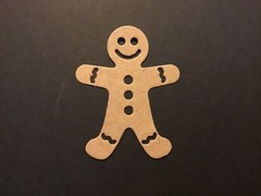 Gingerbread Man Die Cut Embellishments 10 Pcs 2-1/8” x 1-5/8” Scrapbook Cards