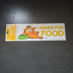 Vintage Rare 1978 United Feature Bumper Sticker Jim Davis Lot of 2 Garfield