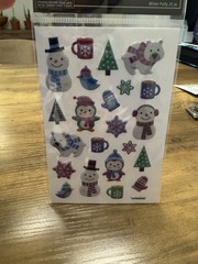 Christmas Paper Crafts Christmas Stickers, 3D Lighted Embellishment & Santa Hats