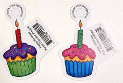 Happy Birthday Girl Boy Presents Cupcake Whimsical Die Cut Set & Frame Tags 2002