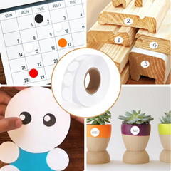 1000 PCS White round Stickers 0.5 Inch Small Circle Dot Stickers Blank Sticky D
